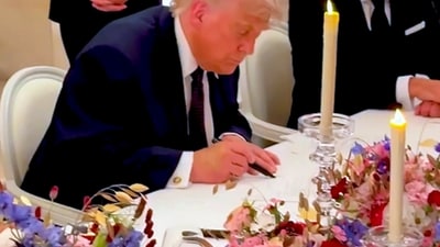 US Iran deal LIVE updates: In this screengrab from a video posted on June 18, 2026, US President Donald Trump signs the Iran Memorandum of Understanding at the Palace of Versailles, in France. (@WhiteHouse) US Iran deal LIVE updates: In this screengrab from a video posted on June 18, 2026, US President Donald Trump signs the Iran Memorandum of Understanding at the Palace of Versailles, in France. (@WhiteHouse)