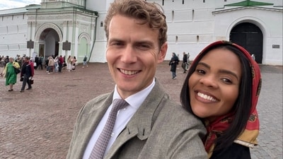 Candace Owens with husband George Farmer in Russia. (Facebook/Candace Owens) Candace Owens with husband George Farmer in Russia. (Facebook/Candace Owens)