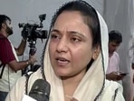 NCP MLA Sana Malik speaks to the media on Polygamy, in Mumbai on Thursday. (ANI Video Grab)