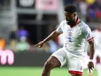 Duckens Nazon of Haiti controls the ball against New Zealand in the first half during the international friendly match at Chase Stadium on June 02, 2026 in Fort Lauderdale, Florida. (Getty Images)