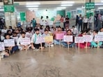 Following the incident, GIMS director Brig (Dr) Rakesh Gupta lodged a complaint alleging that protesters became aggressive when asked to vacate the patient registration area (above). (HT Photo)
