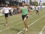 Ludhiana, India – February 17::: Athletes participating in a race on the inaugural day of Kila Raipur Rural Sports Festival at village Kila Raipur in Ludhiana on Friday, February 17, 2017. Photo by Gurminder Singh/Hindustan Times.