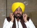 Punjab chief minister Bhagwant Mann addressing a press conference in Mohali on Thursday. (ANI Photo) Punjab chief minister Bhagwant Mann addressing a press conference in Mohali on Thursday. (ANI Photo)