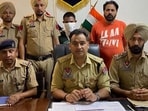 The accused in the custody of Ludhiana police on Thursday. (HT Photo)