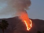 Sierra Fire seen from Alum Rock, California.