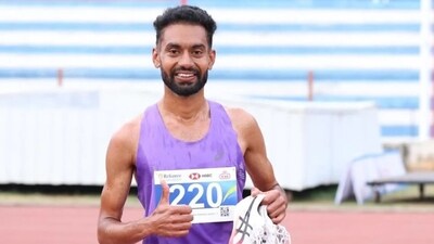 हरमनजोत सिंह बेंगलुरु में टीसीएस वर्ल्ड 10k में भारतीय एलीट पुरुष वर्ग में पहले स्थान पर आए। (इंस्टाग्राम) हरमनजोत सिंह बेंगलुरु में टीसीएस वर्ल्ड 10k में भारतीय एलीट पुरुष वर्ग में पहले स्थान पर आए। (इंस्टाग्राम)
