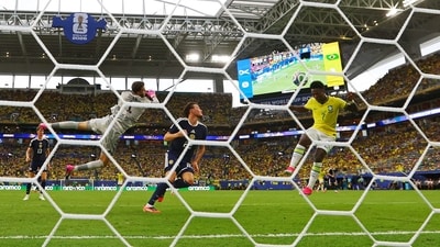 Vinicius scored the second goal for Brazil, giving them a 2-0 lead in the first 45 minutes. (IMAGN IMAGES via Reuters)