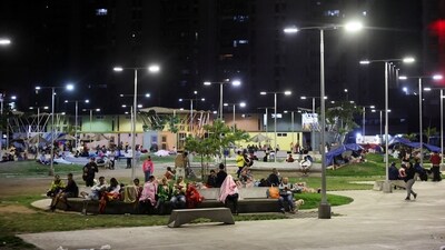 A Caracasas resident said the building he was in "really shook from side to side" during the tremors, calling the scene "unreal." (REUTERS)