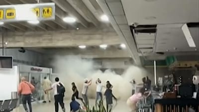 The earthquakes hit around 6 pm, flattening buildings and damaging key infrastructure, including Simón Bolívar International Airport. (AFP) The earthquakes hit around 6 pm, flattening buildings and damaging key infrastructure, including Simón Bolívar International Airport. (AFP)