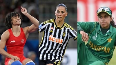 From left: Vinesh Phogat, Sara Björk Gunnarsdóttir and Nain Abidi proved pregnancy is no barrier for female athletes in sports. (AFP) From left: Vinesh Phogat, Sara Björk Gunnarsdóttir and Nain Abidi proved pregnancy is no barrier for female athletes in sports. (AFP)