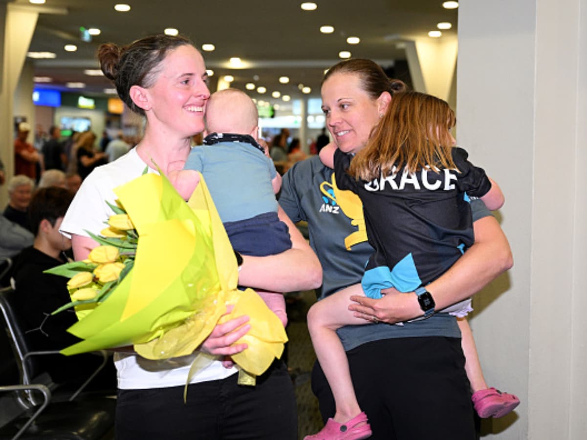 Amy Satterthwaite, left, to take break from cricket to have her first child. (AFP) Amy Satterthwaite, left, to take break from cricket to have her first child. (AFP)