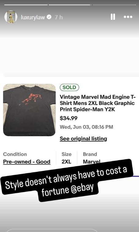 Law Roach posted a story, providing humble background details of the red carpet look. (Picture credit: Instagram) Law Roach posted a story, providing humble background details of the red carpet look. (Picture credit: Instagram)