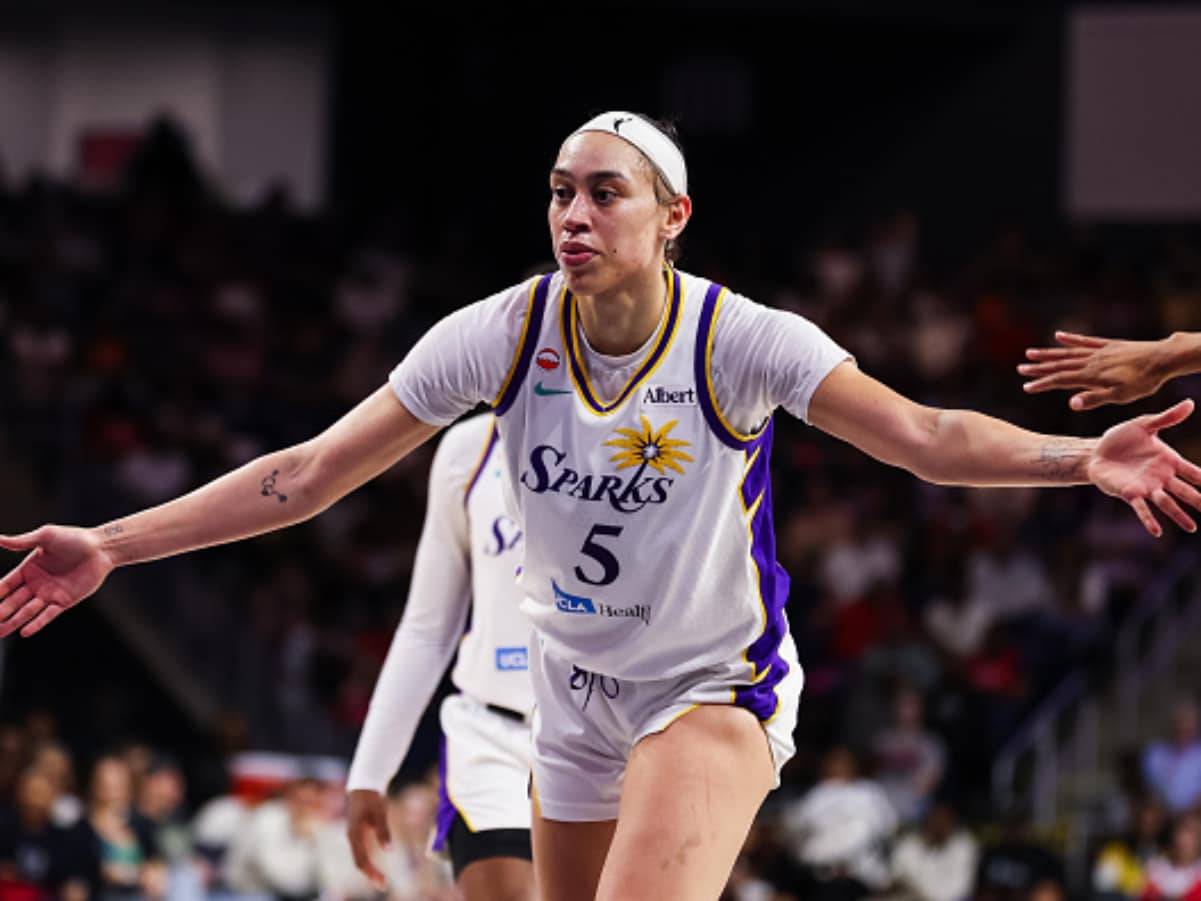 WNBA star Dearica Hamby gained major attention for a high-profile pregnancy discrimination lawsuit filed against the Las Vegas Aces and the league (AFP) WNBA star Dearica Hamby gained major attention for a high-profile pregnancy discrimination lawsuit filed against the Las Vegas Aces and the league (AFP)