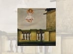 Bikash Bhattacharjee painted dolls dangling from cable wires or playing dead under a spotlit stage. (ASTAGURU AUCTION HOUSE)