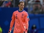 Germany's goalkeeper Manuel Neuer during the 2026 World Cup Group E football match between Ecuador and Germany at the New York/New Jersey Stadium in East Rutherford. (AFP)