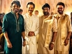 The wedding of Khushbu Sundar's daughter seemed to follow a beige-and-gold colour palette, with most guests arriving in coordinated traditional ensembles.