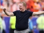 Ronald Koeman, Head Coach of Netherlands, celebrates Netherland's victory. (AFP picture)