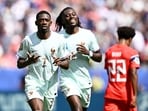 Ousmane Dembele scored a first-half hat-trick for France.(REUTERS)