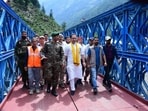 The newly constructed bridge was virtually inaugurated on Thursday by White Knight Corps Commander Lt Gen PK Mishra, in the presence of J&K legislative assembly leader of the opposition Sunil Kumar Sharma. (Sourced)