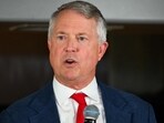 US Senator Roger Marshall (R-KS) speaks during a "Trump Accounts Tour" event in Westlake Village, California, on May 29, 2026. "Trump Accounts" are savings account for children that grow tax deferred. (Photo by Patrick T. Fallon / AFP)