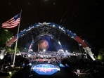 FILE PHOTO: Fireworks explode during UFC Freedom 250, on the South Lawn of the White House, in Washington, D.C., U.S., June 15, 2026,      Jacquelyn Martin/Pool via REUTERS     TPX IMAGES OF THE DAY/File Photo