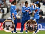 Indian players celebrate a dismissal during an ICC Women's T20 Cricket World Cup match and (inset) fan adda and food promotion activities in Lucknow