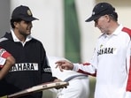 Sourav Ganbuly and Greg Chappell in the mid 2000s