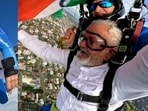 An Indian man’s clip of his grandfather skydiving from 18,000 feet in Australia left the internet praising his courage.
