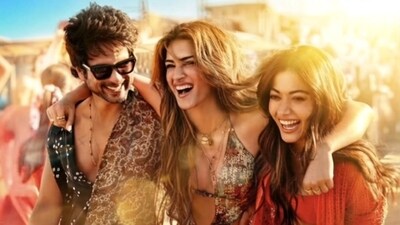 Cocktail 2 box office collection day 8: Shahid Kapoor, Kriti Sanon, Rashmika Mandanna in a still.