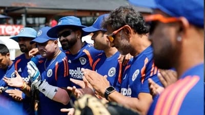 Shreyas Iyer addressed team huddle as T20I captain. (BCCI Image) Shreyas Iyer addressed team huddle as T20I captain. (BCCI Image)