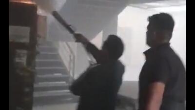 The fire at the Lucknow’s Lok Bandhu hospital was contained within 30 minutes. (HT photo) The fire at the Lucknow’s Lok Bandhu hospital was contained within 30 minutes. (HT photo)