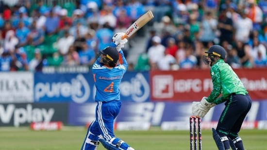Abhishek Sharma gave India a solid start with a 20-ball 50.(BCCI X)