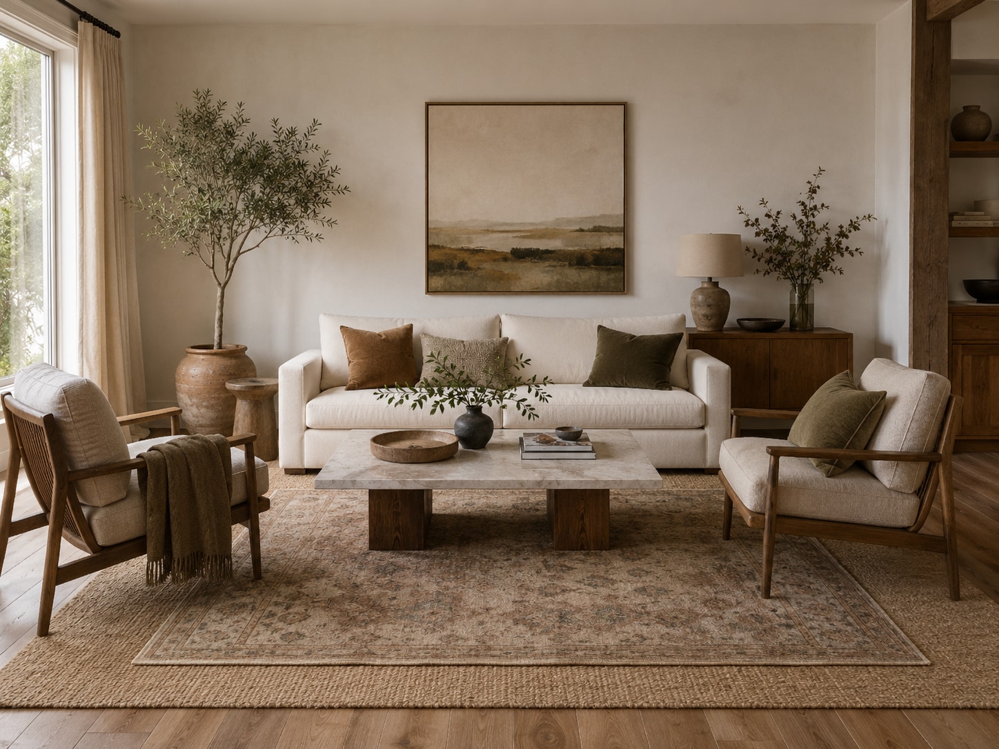 Choose rugs which match the style of the furniture. (Picture credit: AI Generated) Choose rugs which match the style of the furniture. (Picture credit: AI Generated)