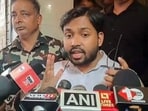 Educator Khan Sir speaks to the media following a firing incident outside his coaching institute, in Patna on Wednesday. 

