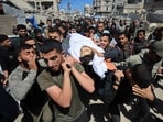 FILE: Mourners attend the funeral of Azzam Al-Hayya, the son of Khalil Al-Hayya, Hamas' chief negotiator in US-mediated talks over Gaza's future in Gaza City May 7, 2026. REUTERS/Dawoud Abu Alkas