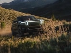 The Rivian R2 Performance (seen here in Launch Green) is the American EV automaker’s third production vehicle, after its large and luxurious R1T pickup and R1S SUV.