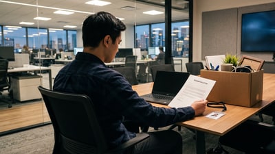 A man asked Reddit how to explain his job exit to HR after his company asked him to resign. (Representational image/Gemini AI generated) A man asked Reddit how to explain his job exit to HR after his company asked him to resign. (Representational image/Gemini AI generated)