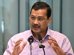 AAP supremo Arvind Kejriwal addressing the media in Amritsar on Sunday. (AFP)