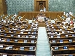Lok Sabha proceedings underway during the second part of the Budget Session of Parliament in New Delhi.