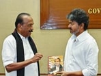 MDMK founder and General Secretary Vaiko calls on Tamil Nadu Chief Minister S. Joseph Vijay, in Chennai on Wednesday. MDMK founder and General Secretary Vaiko calls on Tamil Nadu Chief Minister S. Joseph Vijay, in Chennai on Wednesday.