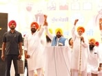In Qadian, Punjab chief minister Bhagwant Mann also declared SAD turncoat Guriqbal Singh Mahal as AAP candidate against Congress’ Partap Singh Bajwa for the assembly elections slated early next year. (X)