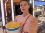 Sandra shared how the Indian movie theatre experience completely 'blew her mind'. But she has one warning for foreigners: the cheese popcorn is 'spicy'. (Instagram/ dra.sandraa) Sandra shared how the Indian movie theatre experience completely 'blew her mind'. But she has one warning for foreigners: the cheese popcorn is 'spicy'. (Instagram/ dra.sandraa)