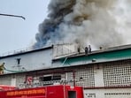 Fire breaks out at a cold storage unit in Lucknow, Uttar Pradesh