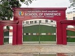 The building of School of Eminence at Kidwai Nagar in Ludhiana. (HTT Photo)