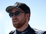 Tyler Reddick, driver of the No. 45 Pala Casino Toyota, looks on during practice for the NASCAR Cup Series Toyota/Save Mart 350 at Sonoma Raceway on June 27.