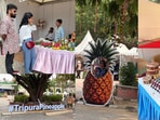 The three-day Tripura Global Pineapple Festival 2026 opened to public on June 27, which is celebrated as World Pineapple Day. (Photo: Anshita Jain/HT)