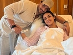 Aly Goni shared a picture of Jasmin Bhasin from the hospital.
