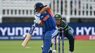 Harmanpreet Kaur registered 56 off 27 balls. (AFP) Harmanpreet Kaur registered 56 off 27 balls. (AFP)
