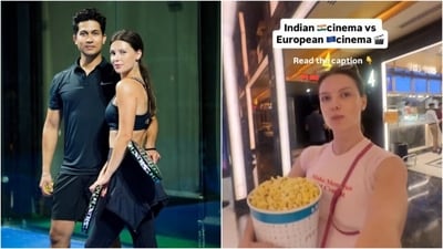 Sandra shared how the Indian movie theatre experience completely 'blew her mind'. But she has one warning for foreigners: the cheese popcorn is 'spicy'. (Instagram/ dra.sandraa) Sandra shared how the Indian movie theatre experience completely 'blew her mind'. But she has one warning for foreigners: the cheese popcorn is 'spicy'. (Instagram/ dra.sandraa)