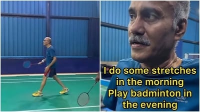 In Chennai, a disciplined 62-year-old encourages youth to prioritise mobility, avoid junk food, and engage in regular exercise. (Instagram/ fit.blog.by.jc) In Chennai, a disciplined 62-year-old encourages youth to prioritise mobility, avoid junk food, and engage in regular exercise. (Instagram/ fit.blog.by.jc)